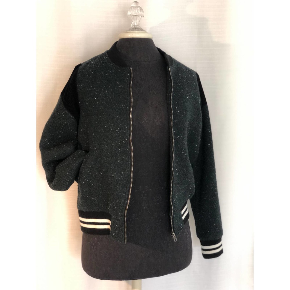 Urban Outfitters BDG Green and black bomber jacket from, women's size small